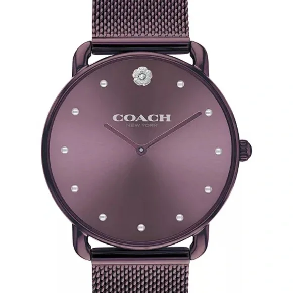 TEMPORARY PRICE DROP! Coach Plum Stainless Steel Watch - Picture 1 of 5